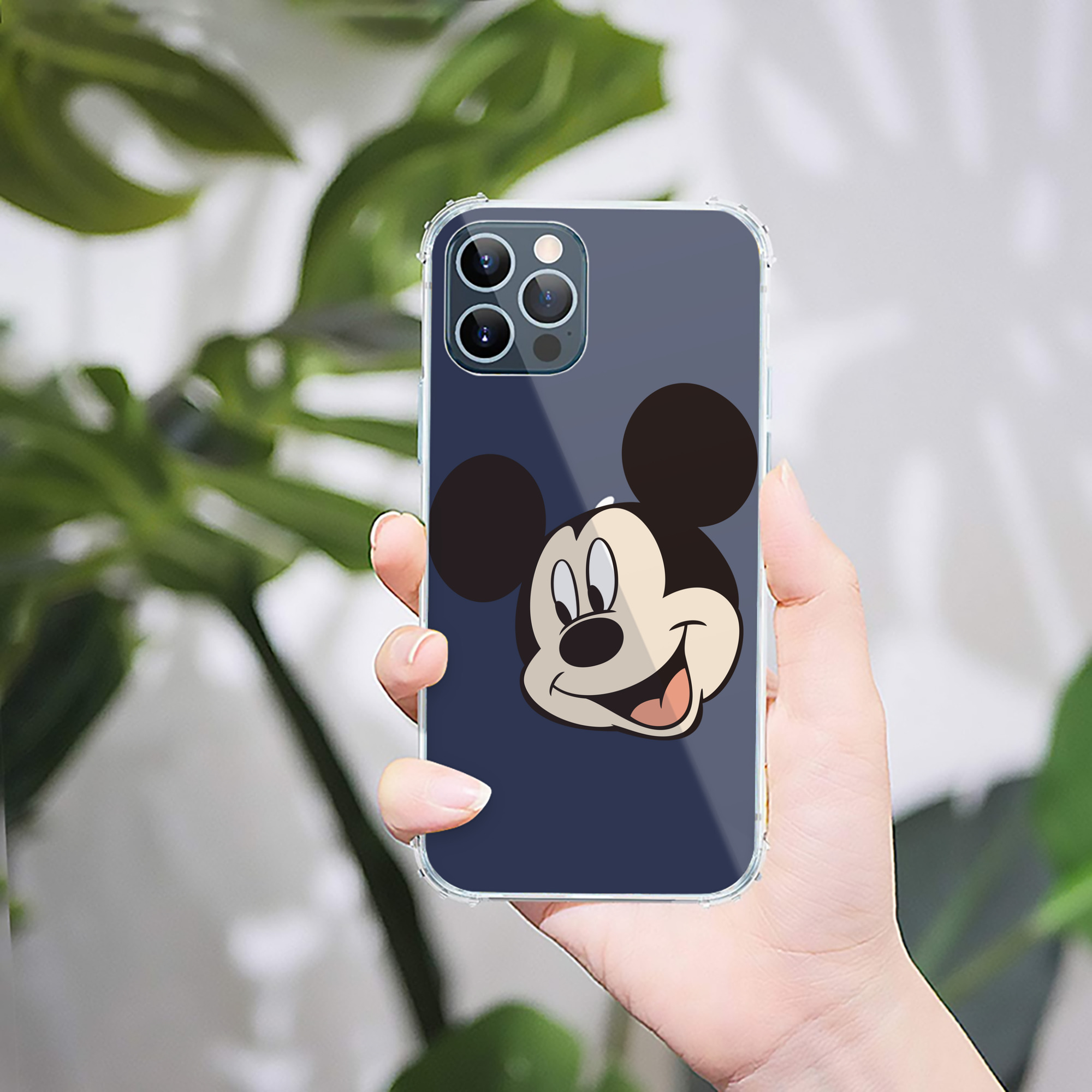 （画像用） ミッキーマウス Mickey Mouse 【iPhone 12シリーズ対応】透明スマホケース（クリアソフトケース）